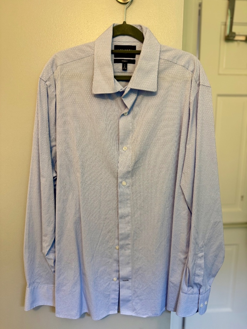 Bonobos Mens Dress Shirt XL Standard Fit Cannes Blue Diamond Texture
